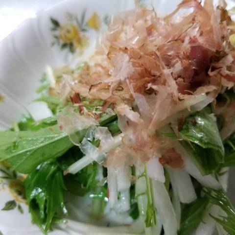 水菜と大根のサラダ