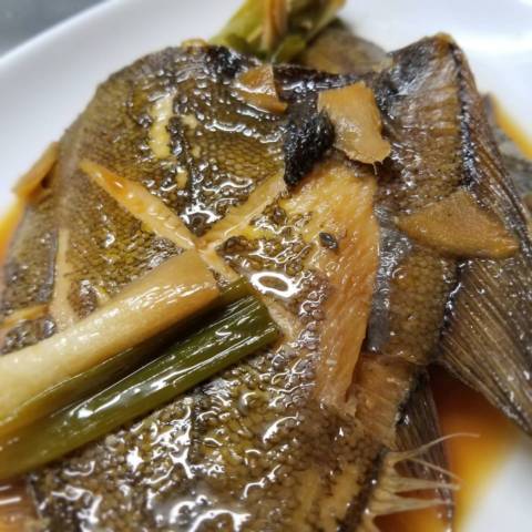 ショウガのカレイの煮付け