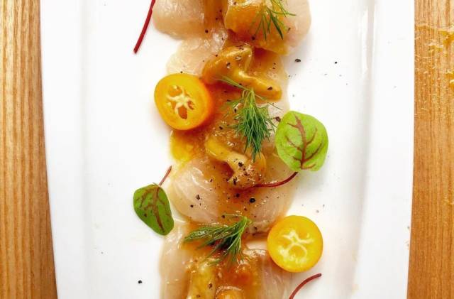 ナメコの味噌ソースお刺身