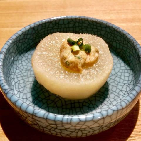 風呂吹き大根のめんたい味噌マヨ