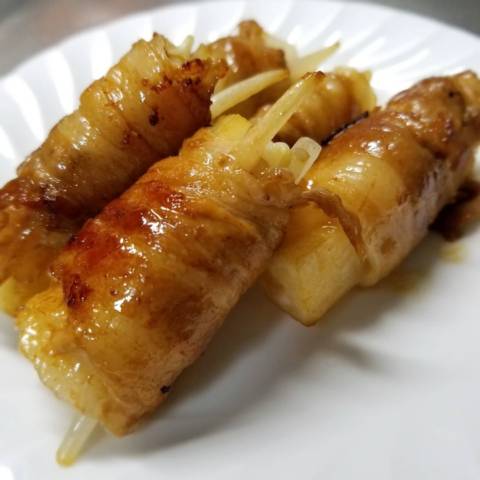 もやしと長芋の肉巻き