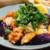 鶏唐と揚げ茄子のおろしポン酢