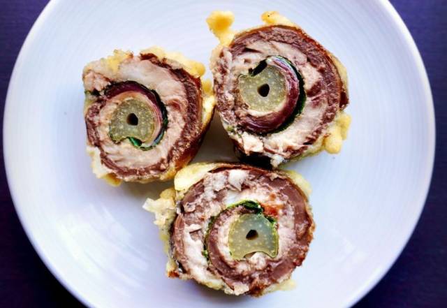 アジの梅肉ロール