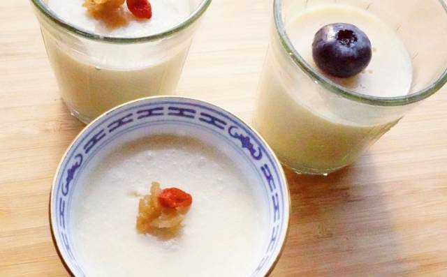 甘酒と豆乳の寒天寄せ