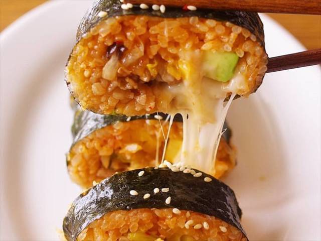 レンジでキムチーズキンパ