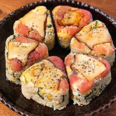 エリンギめん玉おにぎり