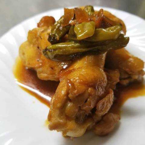 骨つき鶏肉の酢じょうゆ煮