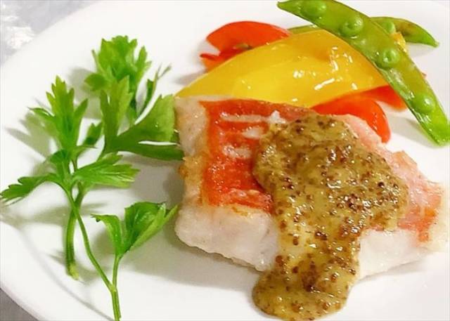 金目鯛のハニーマスタードソース