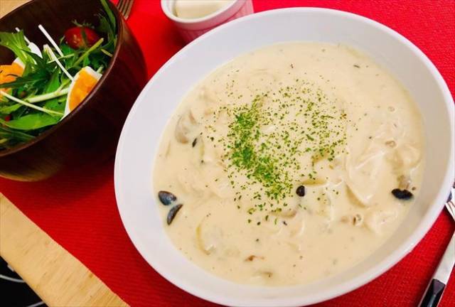 きのこ豆乳シチュー