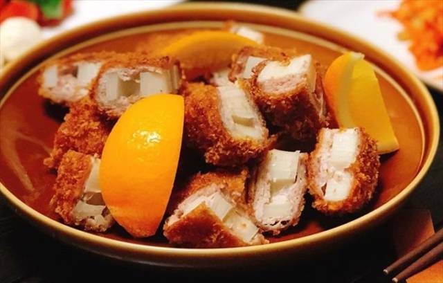 蓮根の肉巻きフライ