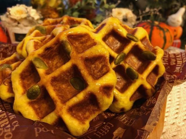 かぼちゃのメープルワッフル