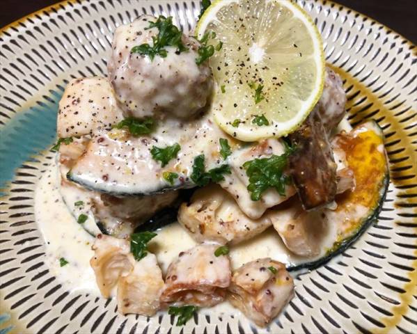 マスタードクリーム煮