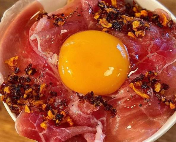 簡単時短生ハム丼