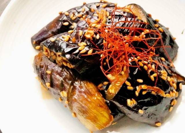 茄子の豆板醤炒め