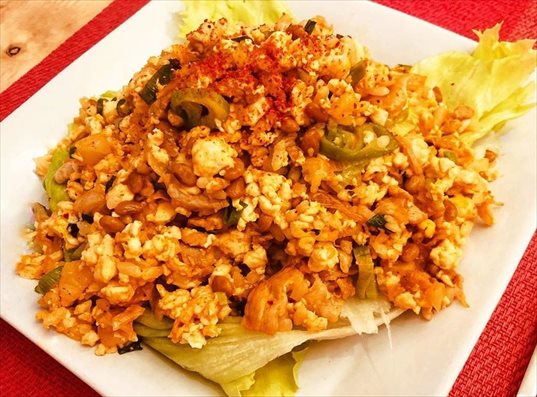 納豆キムチ豆腐チャーハン