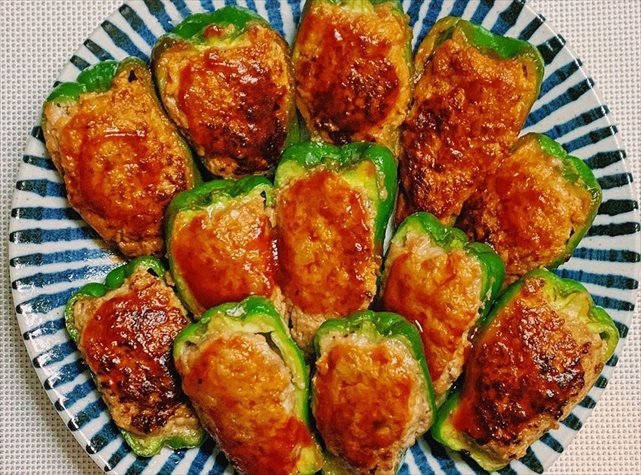 簡単ピーマンの肉詰め