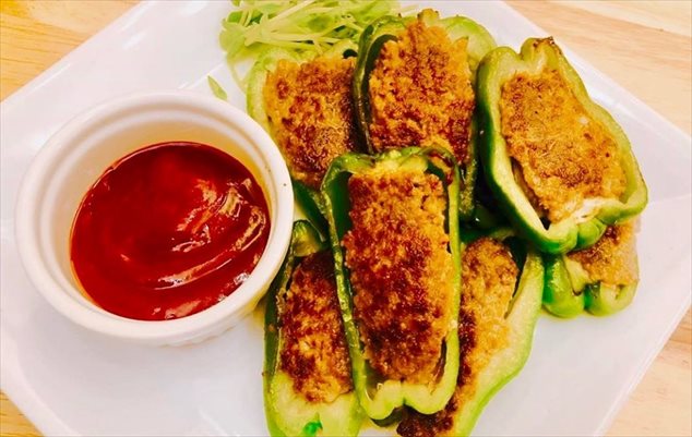 超簡単ピーマンの肉詰め