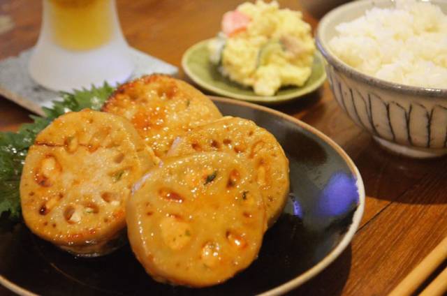 れんこんの挟み焼き