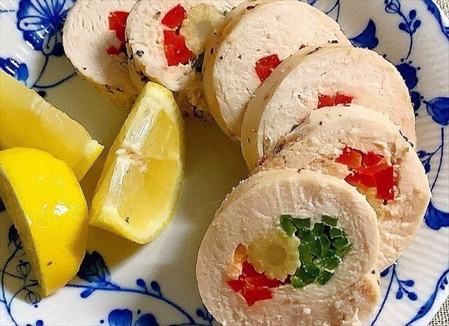 鮮やかロールチキン