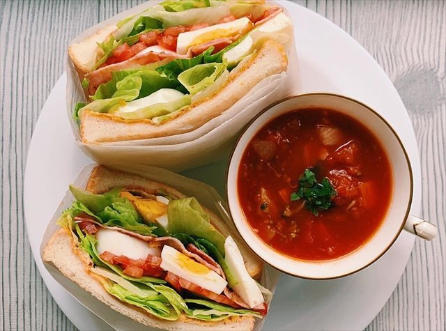 BLTサンド＆ミネストローネ