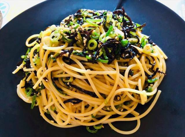 簡単塩昆布パスタ