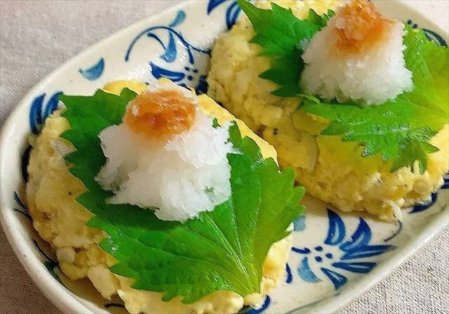 しらすのおろしそ豆腐バーグ