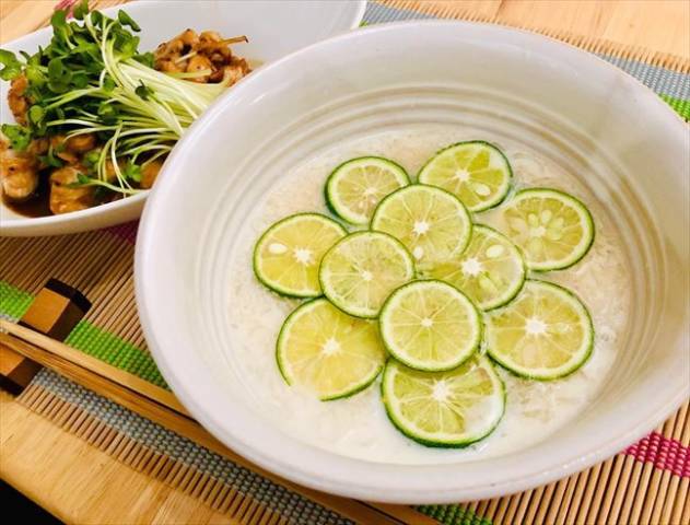 すだち豆乳そうめん