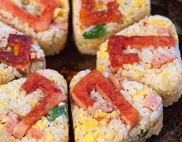 スパムいんげんチーズおにぎり