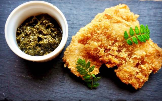 筍フライの木の芽ソース