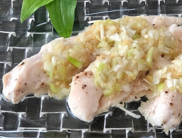 とりハムのネギ塩たれ