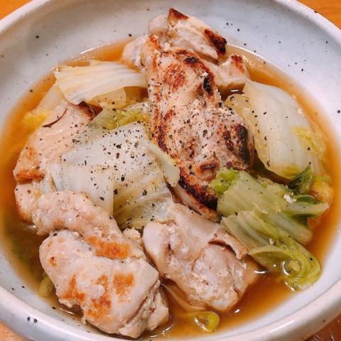 鶏肉と白菜のうま塩煮