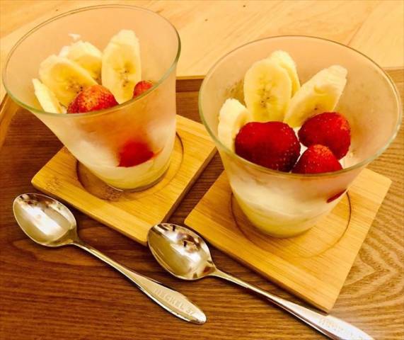 豆腐クリームのデザート