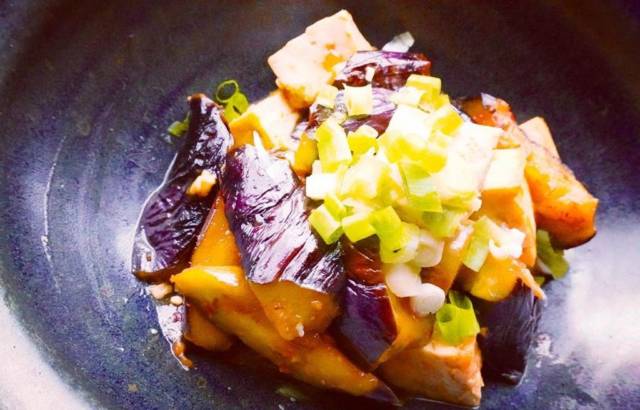 豆腐と茄子の炒り煮