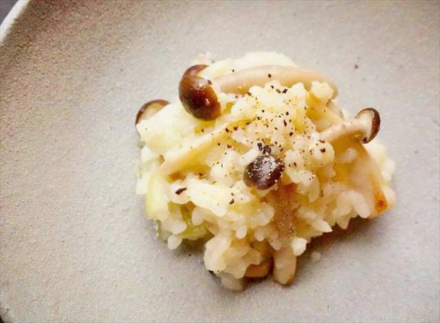 豆乳仕立ての和風リゾット